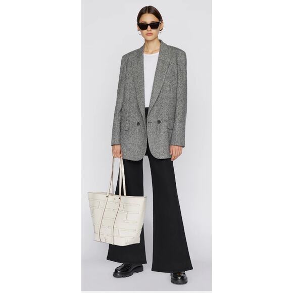 Frame The Jetset Wide Leg in Sheen Noir - Picture 2 of 14